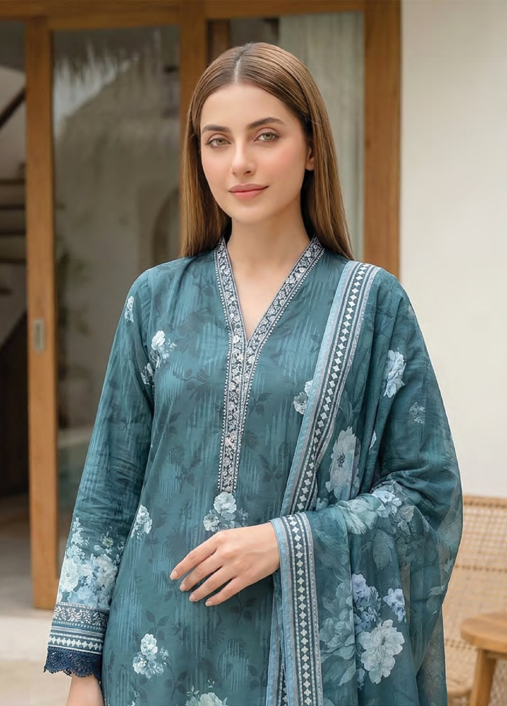 Summer Prints by Lakhany Unstitched Printed Lawn 3 Piece Suit LSM26USP LG-RK-0149 - Summer Collection
