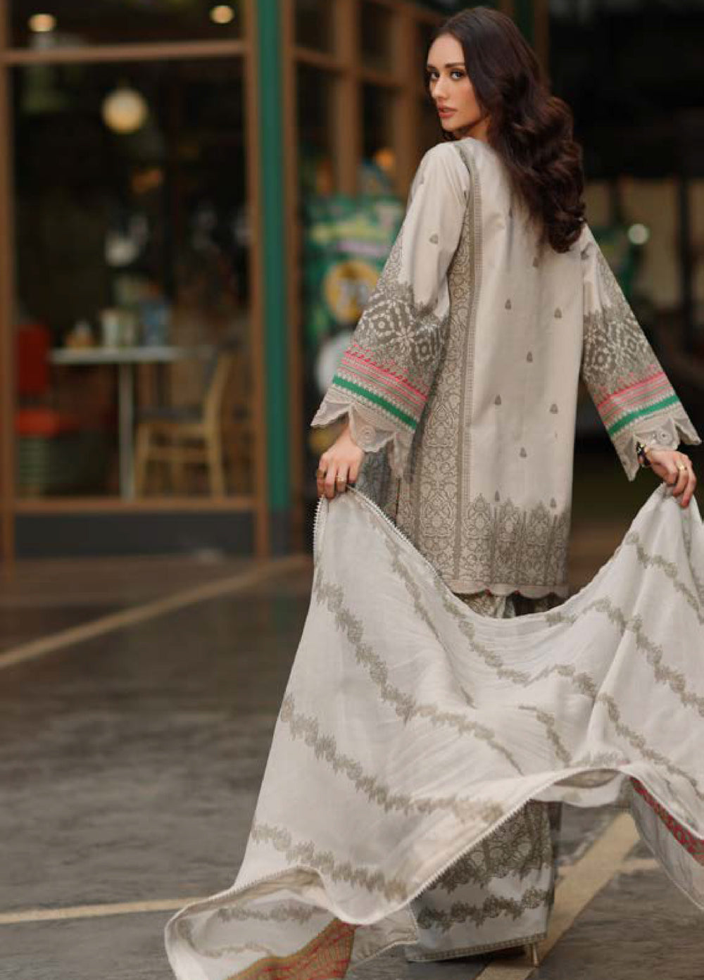 Infinity by Charizma Unstitched Embroidered Lawn 3 Piece Suit CHR26UIL IN6-01 - Casual Collection