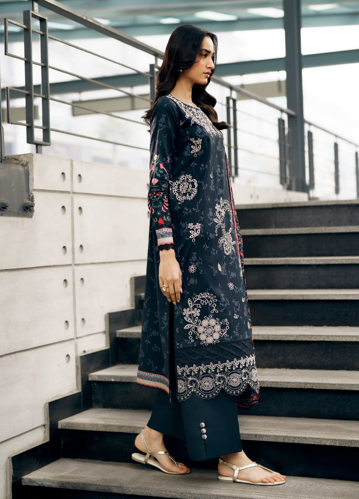 Zync by Florent Unstitched Embroidered Lawn 3 Piece Suit FL26ZU FZ-1B - Summer Collection