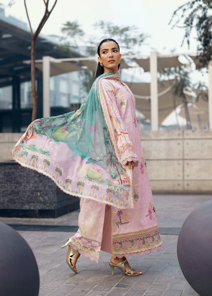 Zync by Florent Unstitched Embroidered Lawn 3 Piece Suit FL26ZU FZ-4B - Summer Collection