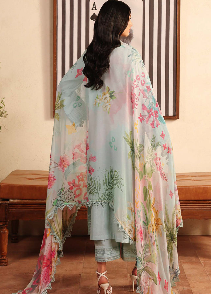 Raha by Nureh Unstitched Embroidered Lawn Doria 3 Piece Suit NU26ULR NE-250 - Summer Collection