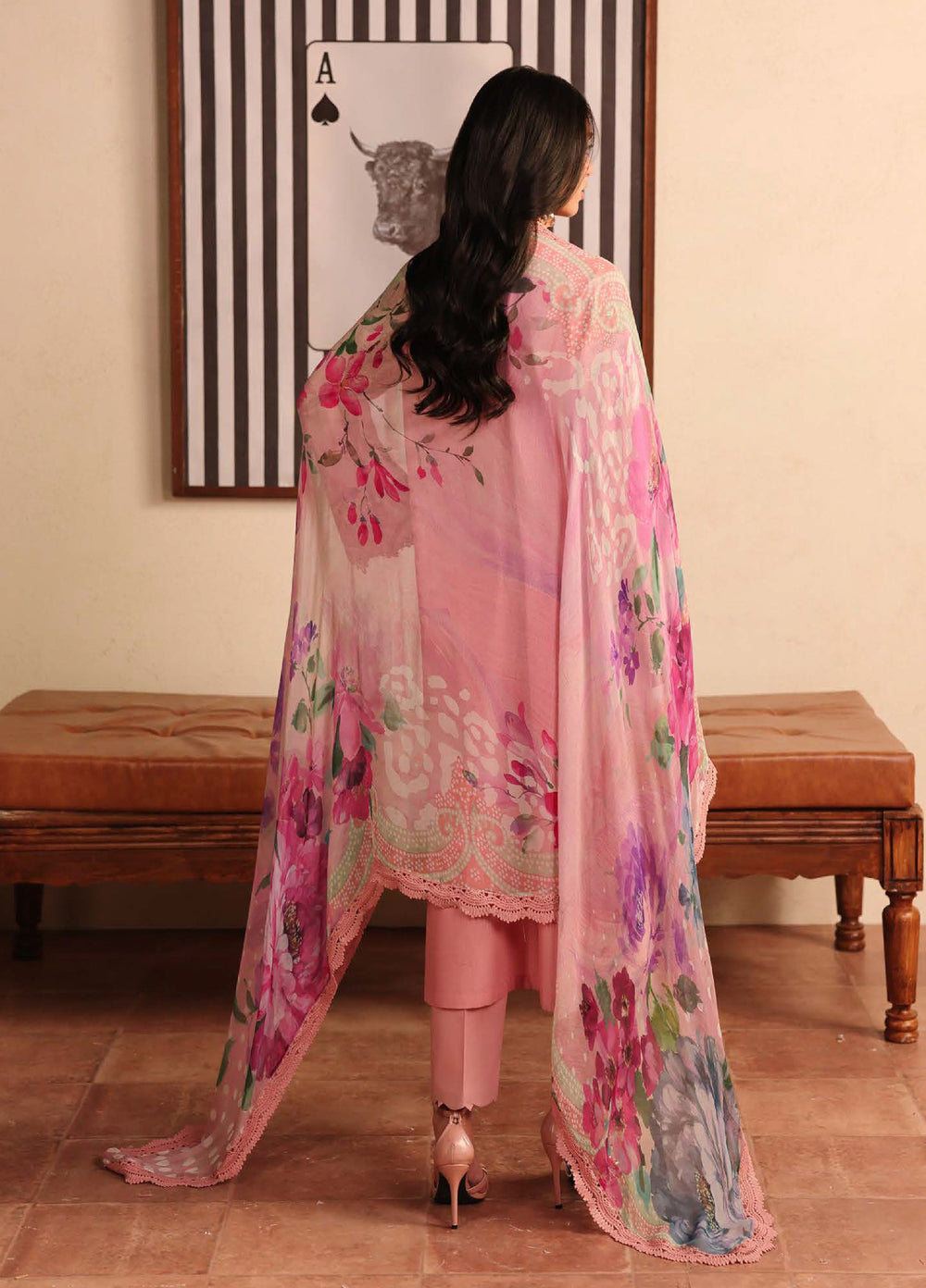 Raha by Nureh Unstitched Embroidered Lawn Doria 3 Piece Suit NU26ULR NE-249 - Summer Collection
