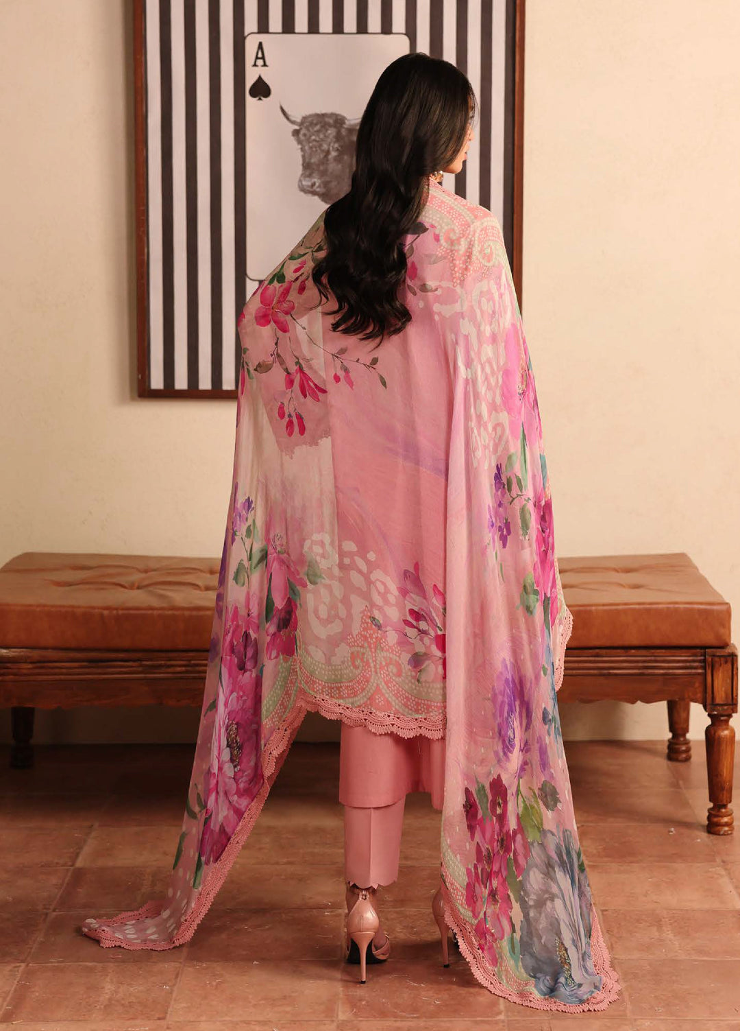 Raha by Nureh Unstitched Embroidered Lawn Doria 3 Piece Suit NU26ULR NE-249 - Summer Collection