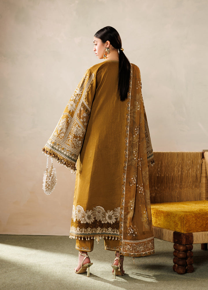 Baroque Unstitched Embroidered Lawn 3 Piece Suit BQ26ULE EL26-D07 - Eid Collection