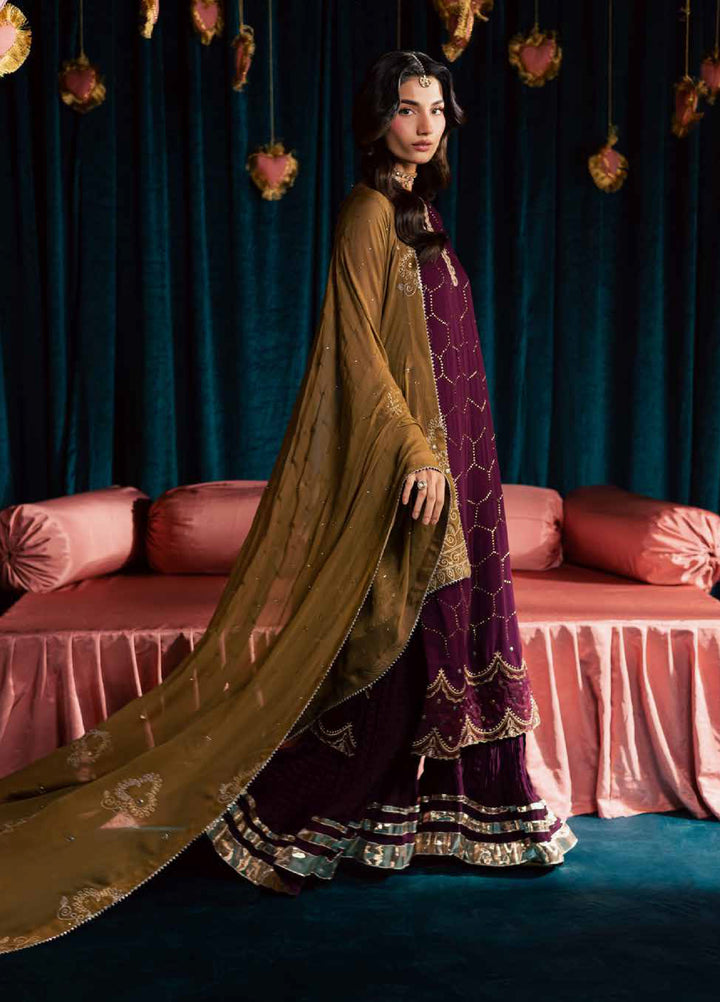 Mukeshkari by Nureh Unstitched Embroidered Chiffon 3 Piece Suit NU26UM MK- 21 - Festive Collection