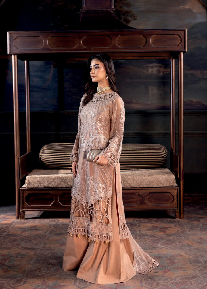 Aura by Zebtan Embroidered Chiffon Suits Unstitched 3 Piece ZB25AF AR-02 - Festive Collection