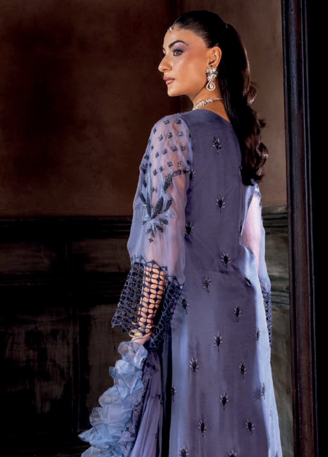 Aura by Zebtan Embroidered Chiffon Suits Unstitched 3 Piece ZB25AF AR-06 - Festive Collection