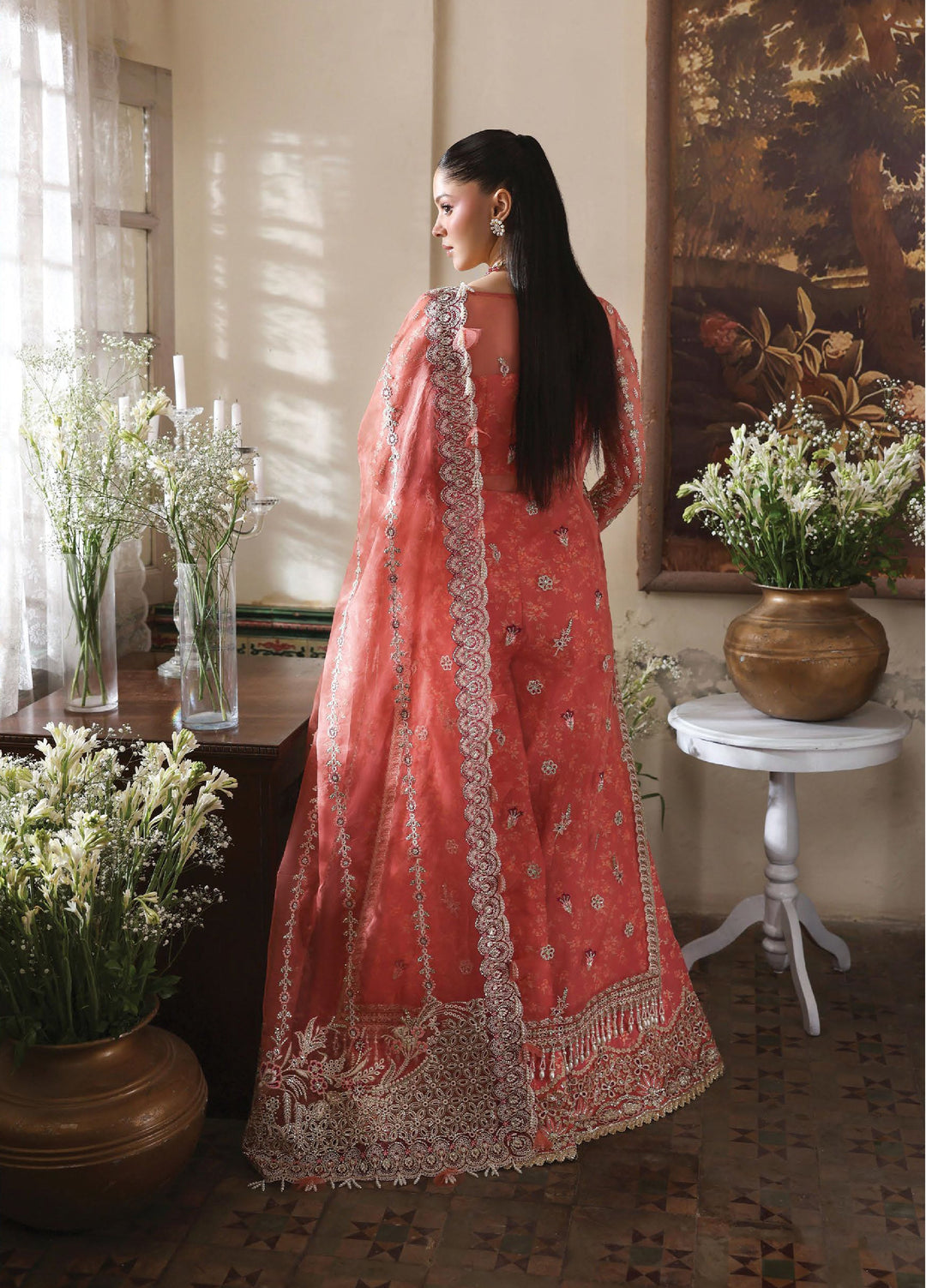 Dastangoi by Afrozeh Unstitched Formal Embroidered Organza 3 Piece Suits  AF25DF D-8 Serenight - Formal Collection