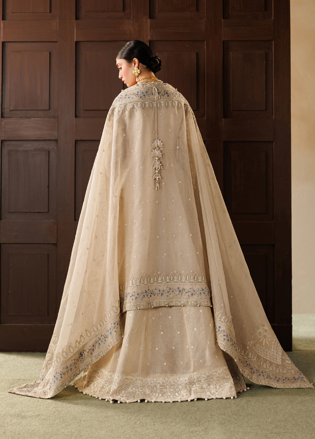 Baroque Unstitched Embroidered Lawn 3 Piece Suit BQ26ULE EL26-D03 - Eid Collection