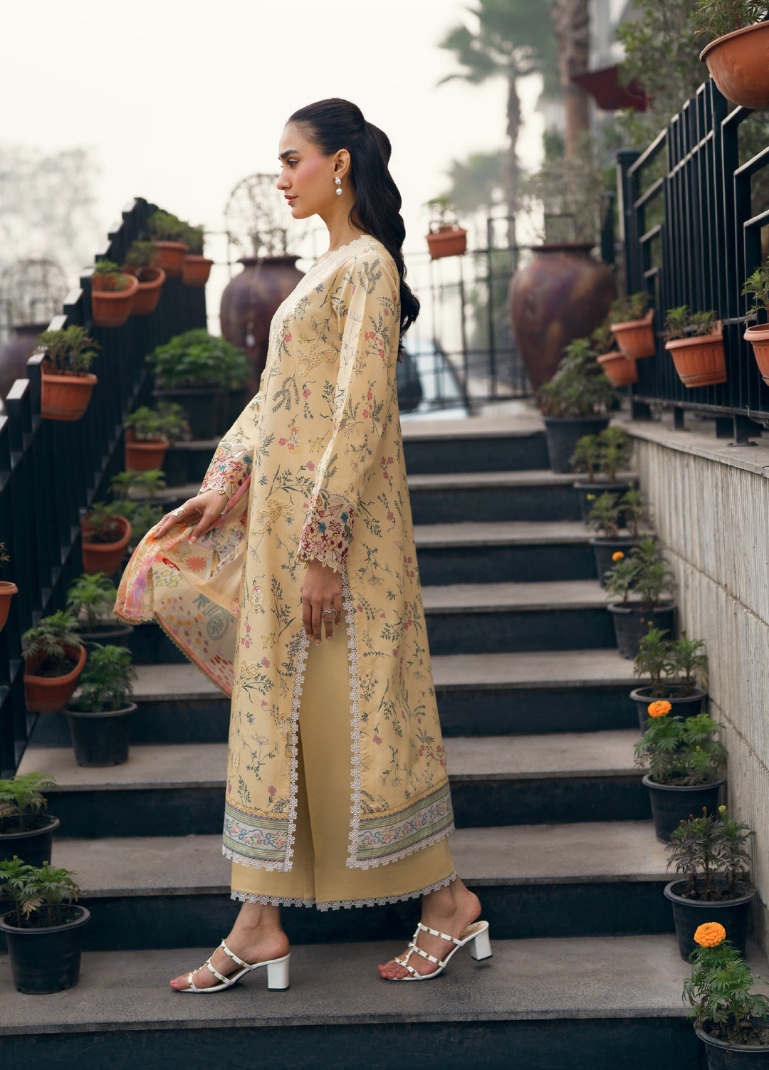 Zync by Florent Unstitched Embroidered Lawn 3 Piece Suit FL26ZU FZ-3B - Summer Collection