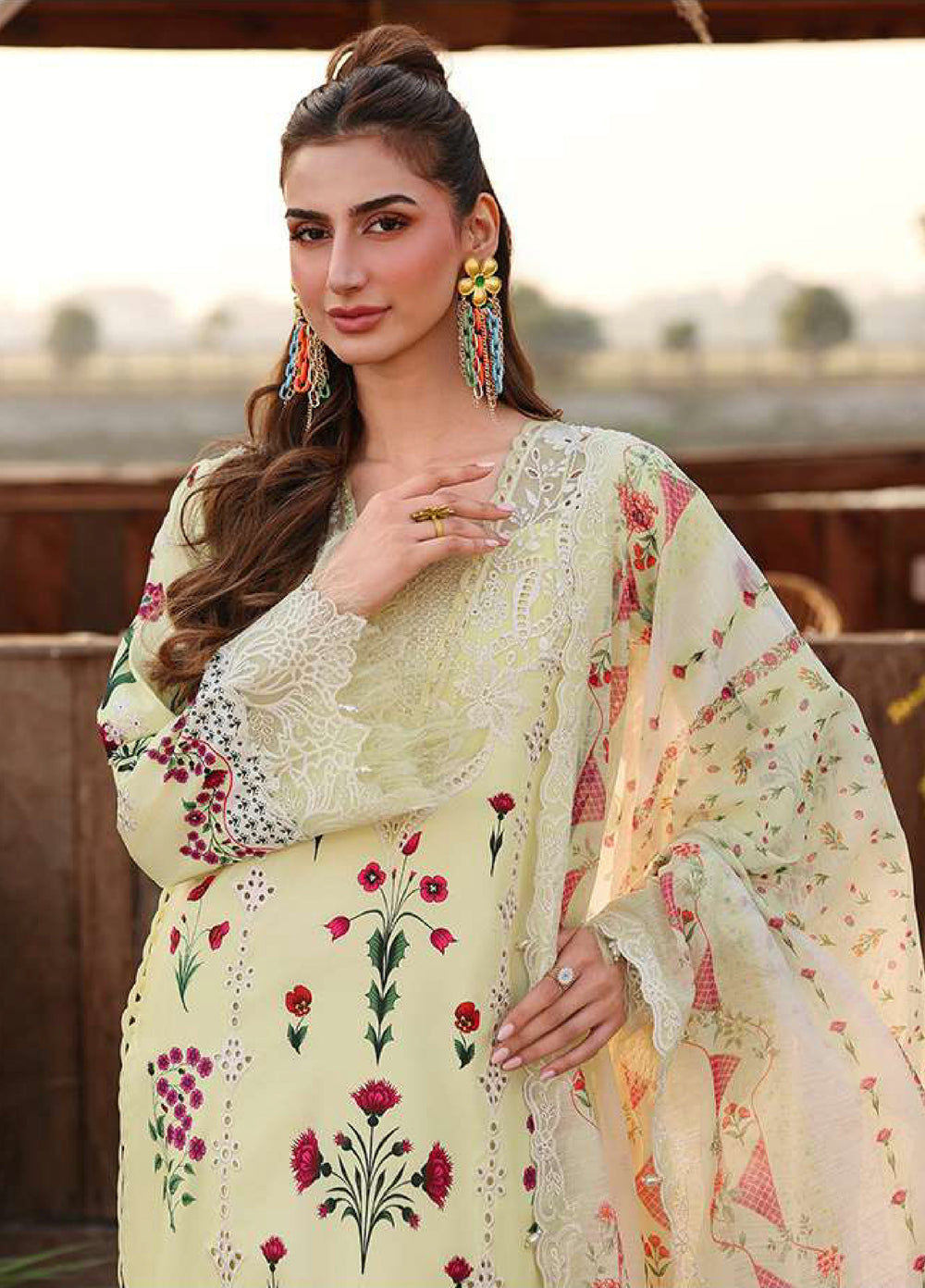 Sardinia Unstitched Embroidered Lawn 3 Piece Suit SRD26ULF D-12 SUNLIT - Festive Collection