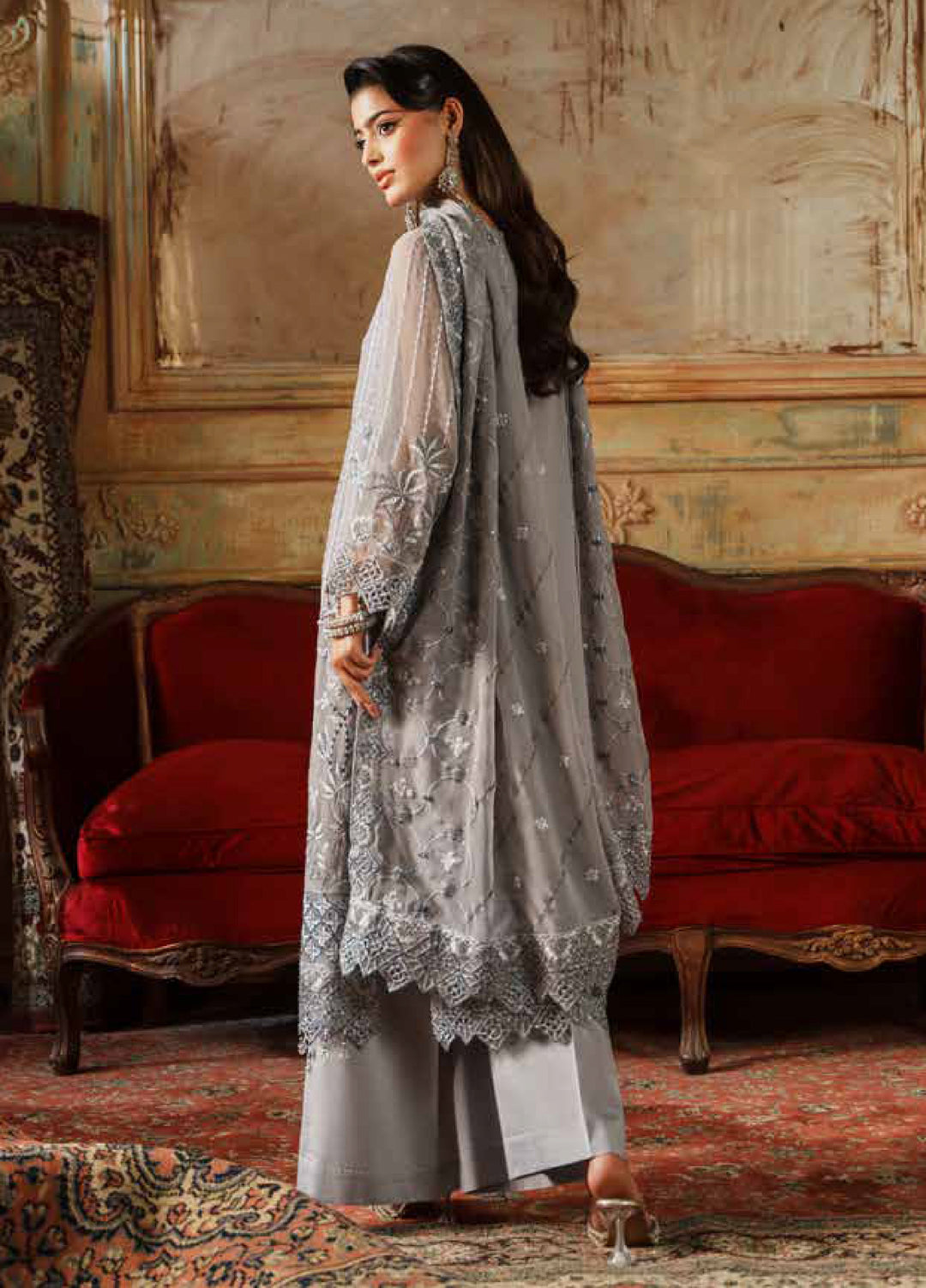 Zurgul by Zebtan Embroidered Chiffon Suits Unstitched 3 Piece ZB25ZF ZG-06 - Formals Collection