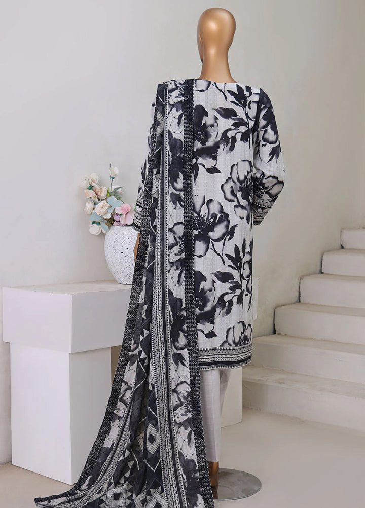 Hz Textiles Chikankari Embroidered Khaddar Suits Unstitched 3 Piece KEC 107 - Winter Collection