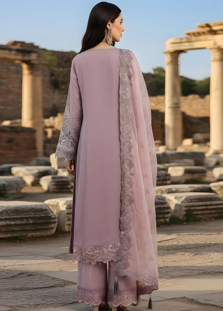 Mehr-E-Mah by Imrozia Premium Pret Embroidered Bamber Chiffon 3 Piece I-239 Ayluna - Festive Collection