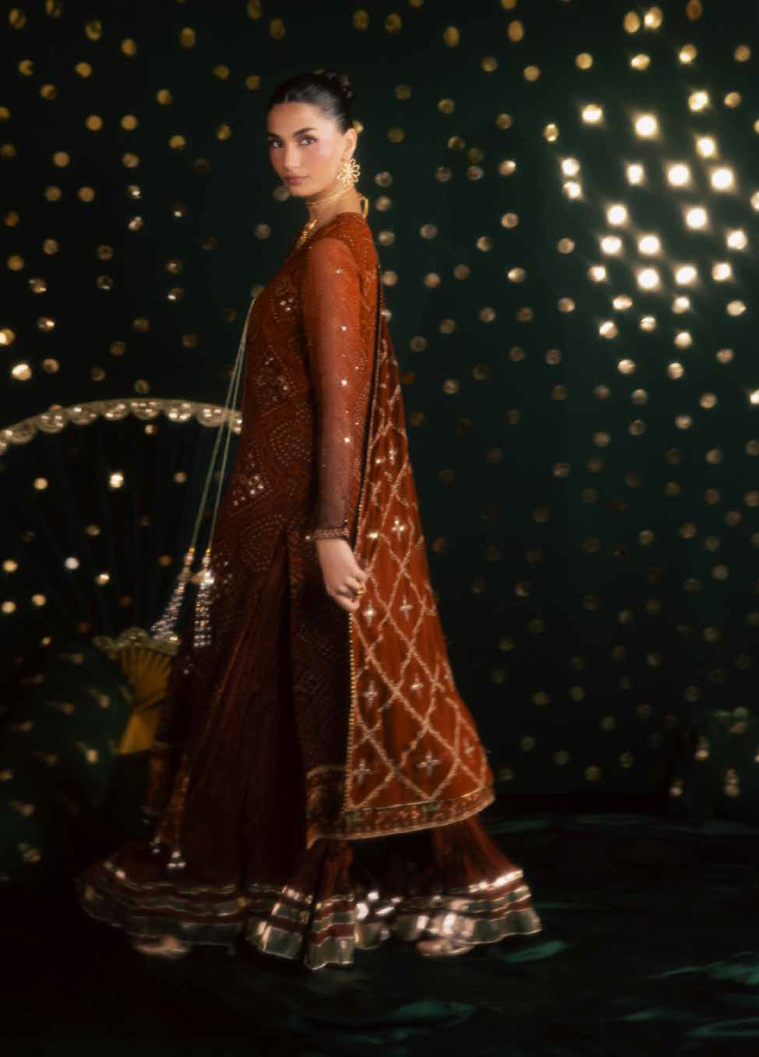 Mukeshkari by Nureh Unstitched Embroidered Chiffon 3 Piece Suit NU26UM MK- 19 - Festive Collection