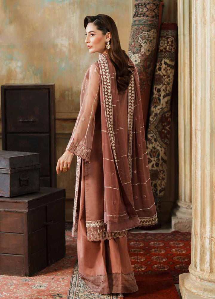 Zurgul by Zebtan Embroidered Organza Suits Unstitched 3 Piece ZB25ZF ZG-08 - Formals Collection