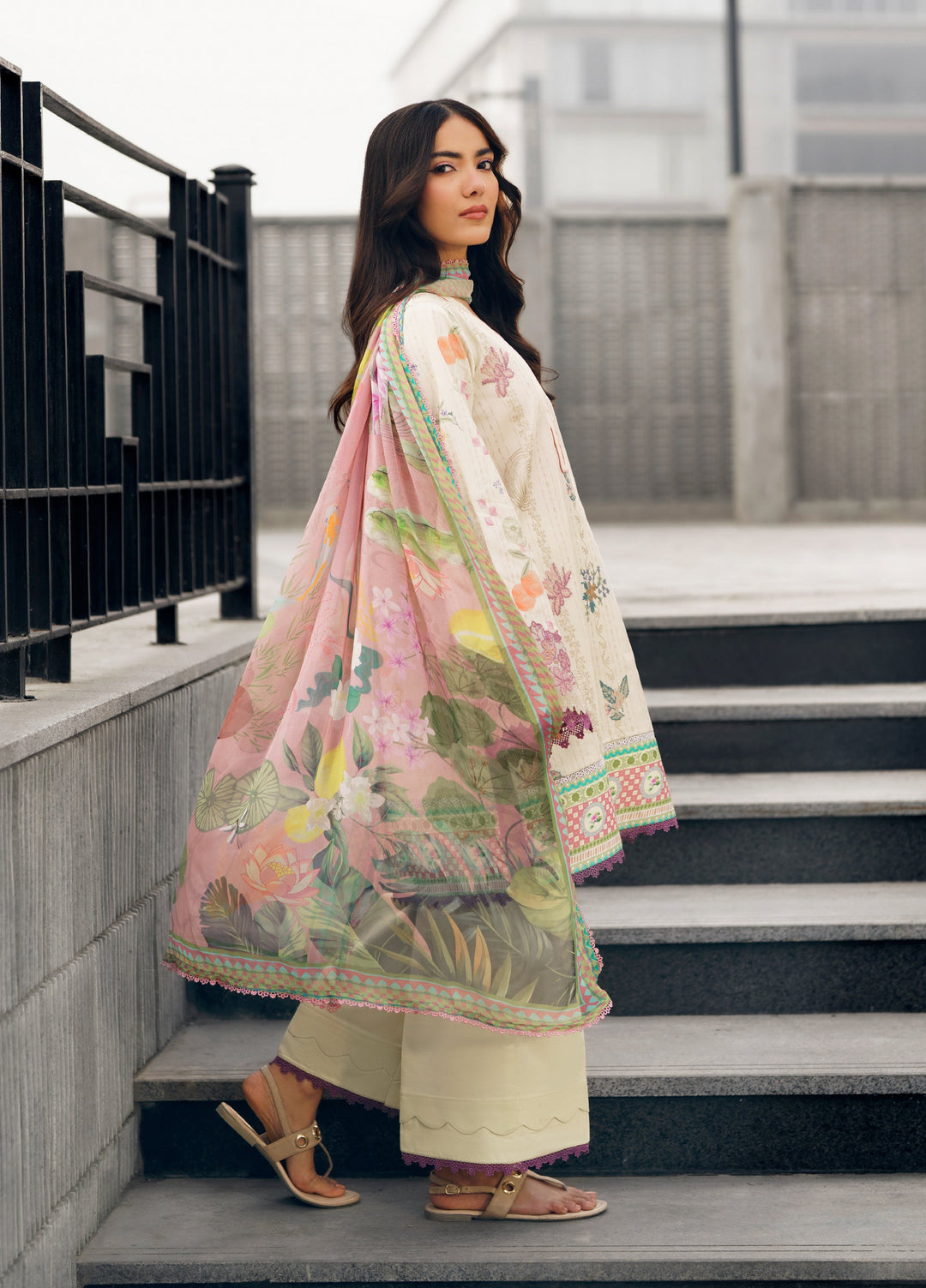 Zync by Florent Unstitched Embroidered Lawn 3 Piece Suit FL26ZU FZ-5A - Summer Collection