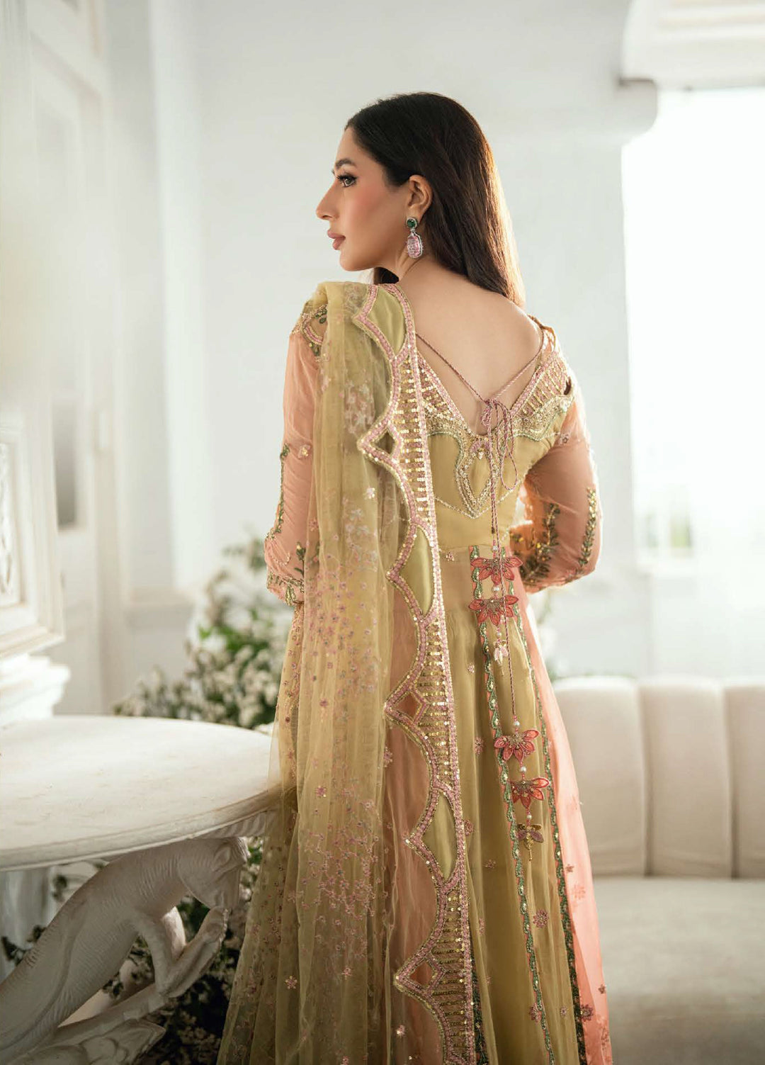 Shaam Shandar By Mushq Luxury Chiffon Unstitched 3 Piece Suits MQ25SC D-3 Sur Sunehri - Festive Collection