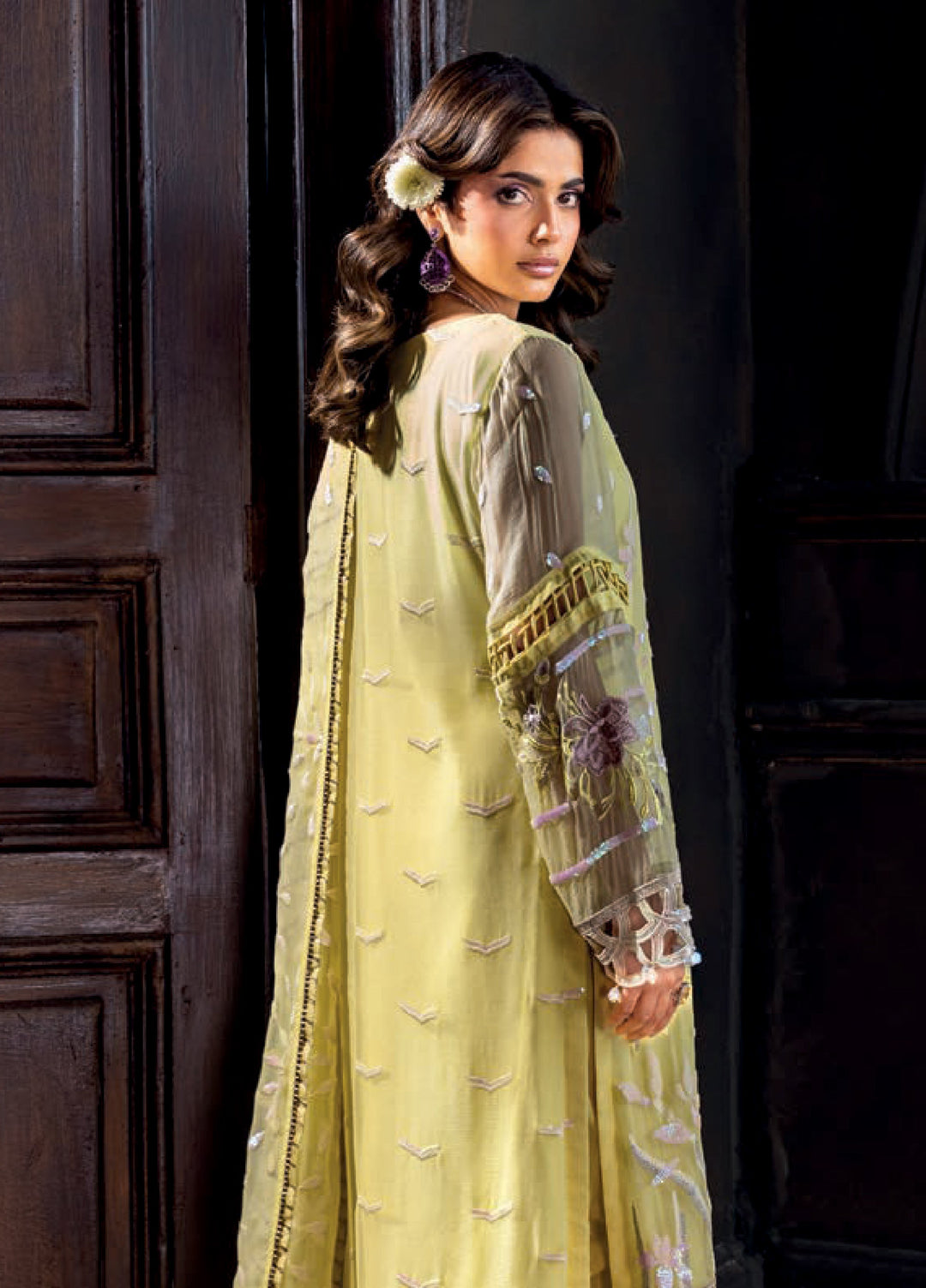 Aura by Zebtan Embroidered Chiffon Suits Unstitched 3 Piece ZB25AF AR-03 - Festive Collection