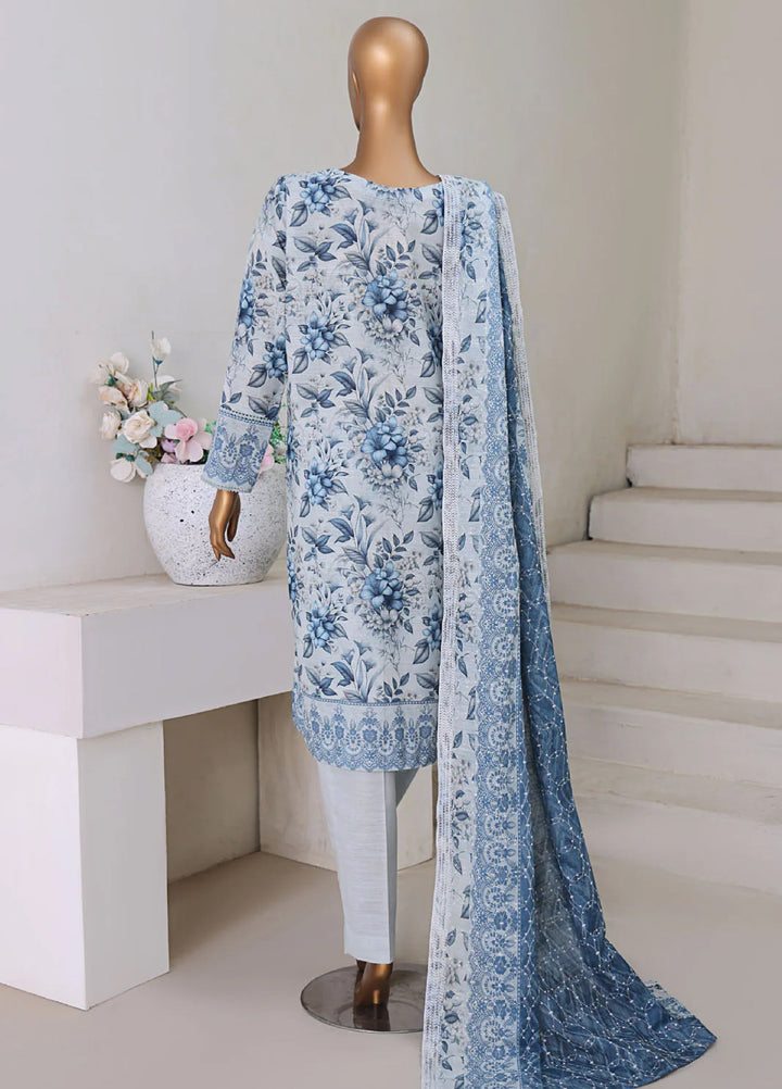 Hz Textiles Chikankari Embroidered Khaddar Suits Unstitched 3 Piece KEC 104 - Winter Collection