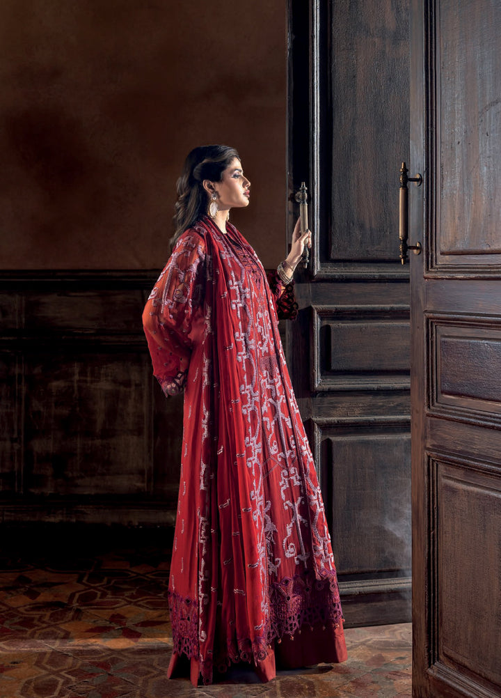 Aura by Zebtan Embroidered Chiffon Suits Unstitched 3 Piece ZB25AF AR-07 - Festive Collection