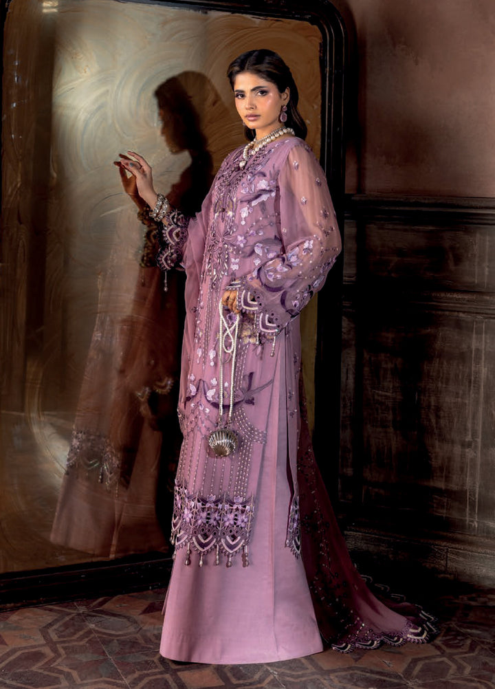 Aura by Zebtan Embroidered Chiffon Suits Unstitched 3 Piece ZB25AF AR-08 - Festive Collection