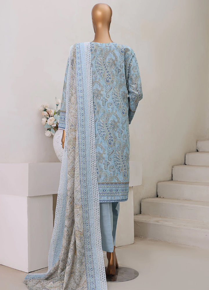 Hz Textiles Chikankari Embroidered Khaddar Suits Unstitched 3 Piece KEC 102 - Winter Collection