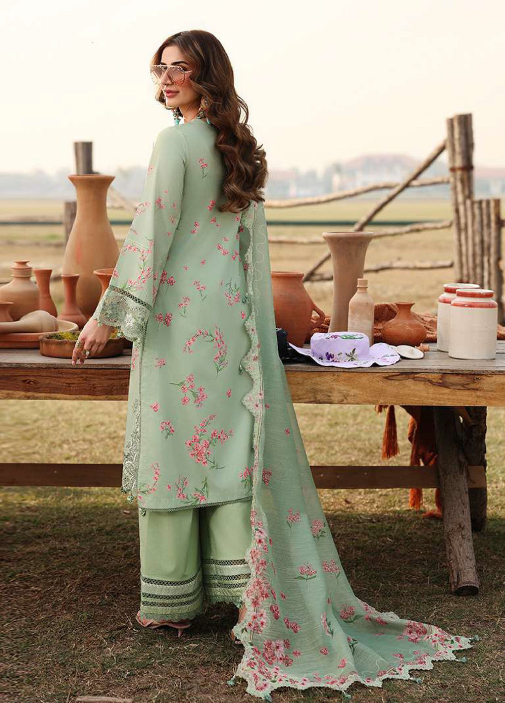 Sardinia Unstitched Embroidered Lawn 3 Piece Suit SRD26ULF D-5 WILLOW - Festive Collection