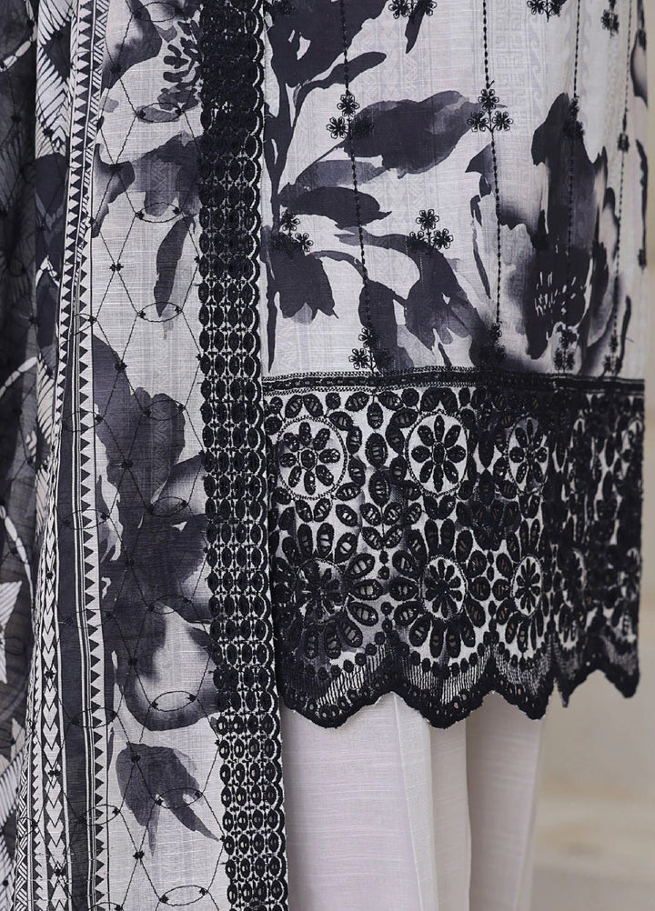 Hz Textiles Chikankari Embroidered Khaddar Suits Unstitched 3 Piece KEC 107 - Winter Collection