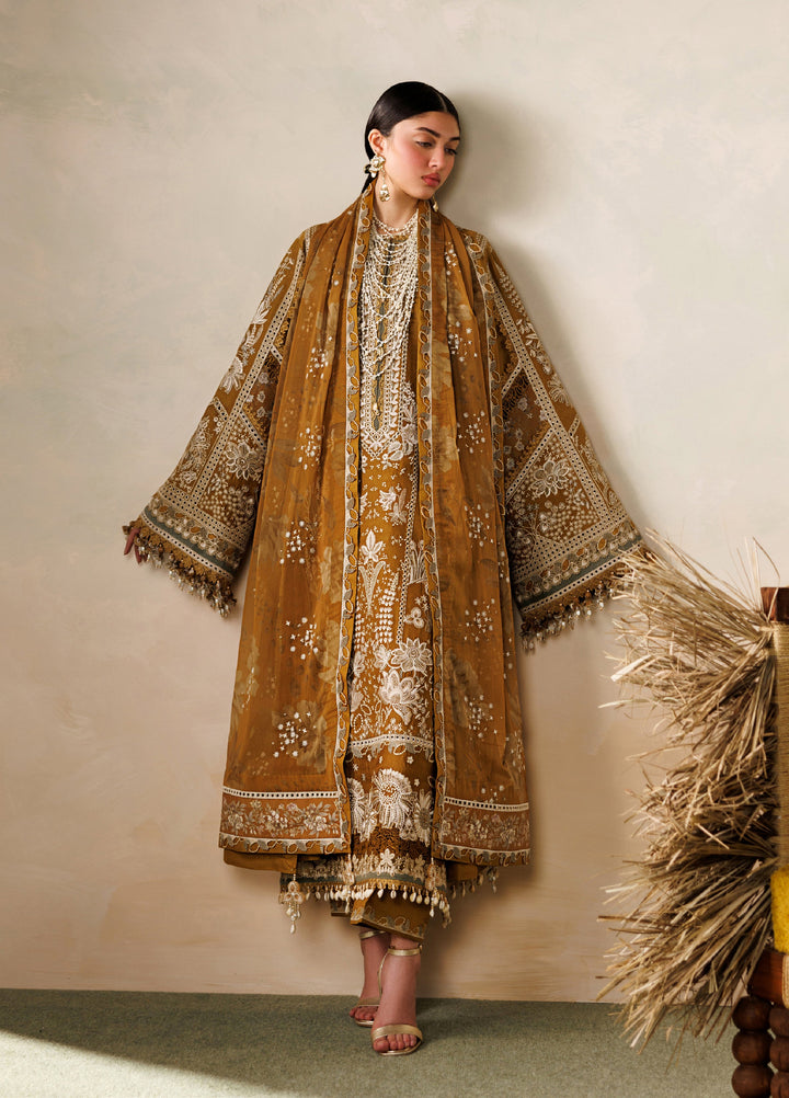 Baroque Unstitched Embroidered Lawn 3 Piece Suit BQ26ULE EL26-D07 - Eid Collection