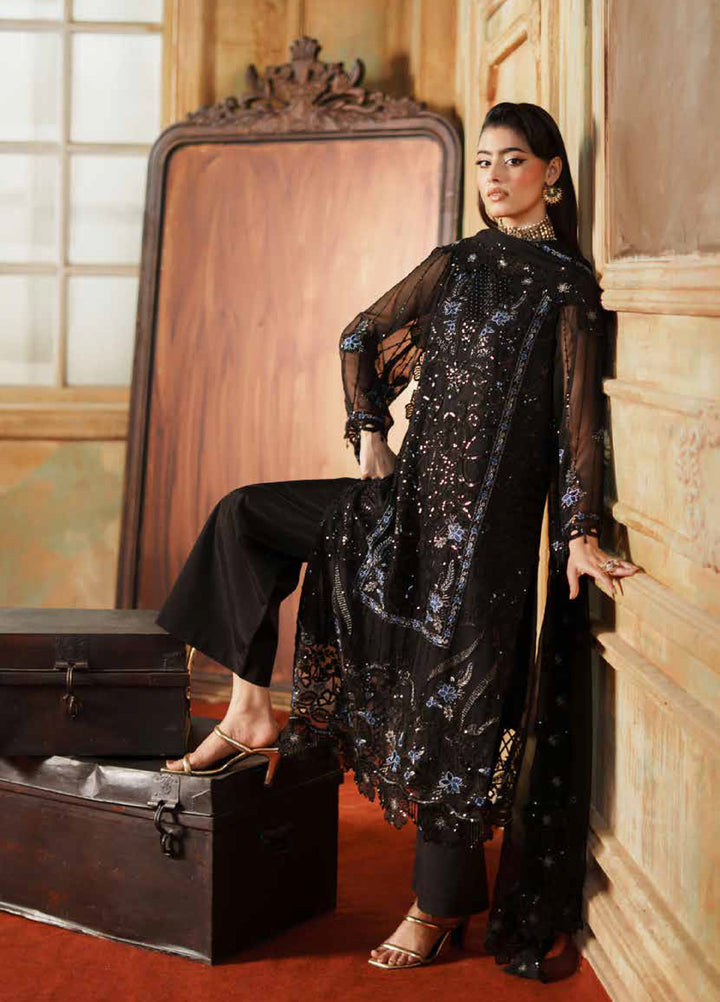 Zurgul by Zebtan Embroidered Chiffon Suits Unstitched 3 Piece ZB25ZF ZG-02 - Formals Collection