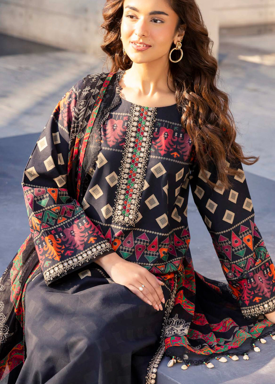 Infinity by Charizma Unstitched Embroidered Lawn 3 Piece Suit CHR26UIL IN6-03 - Casual Collection