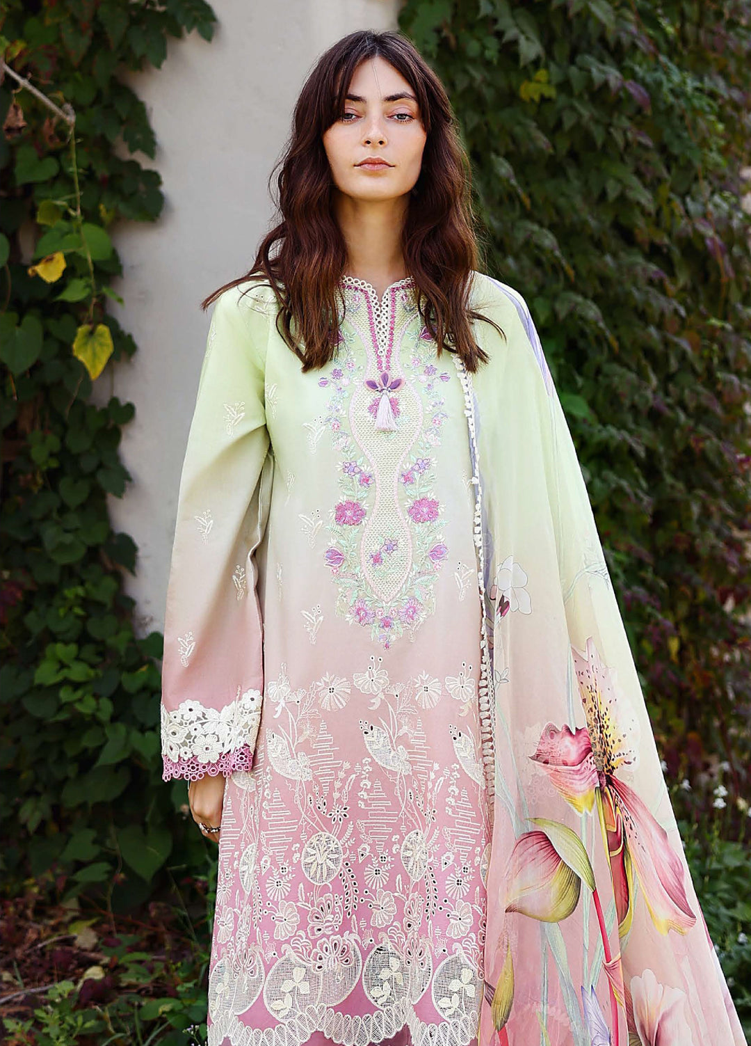 Solace by Mushq Unstitched Chikankari Lawn 3 Piece Suit MU26ULS Petal Pull MUNSS260204 - Festive Collection