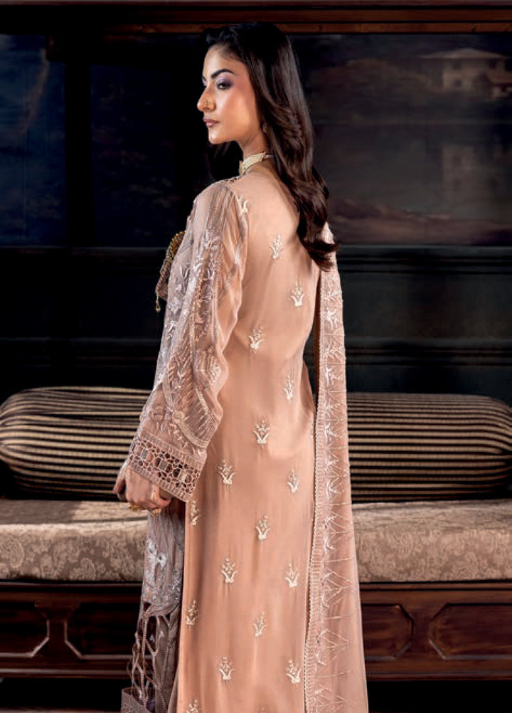 Aura by Zebtan Embroidered Chiffon Suits Unstitched 3 Piece ZB25AF AR-02 - Festive Collection