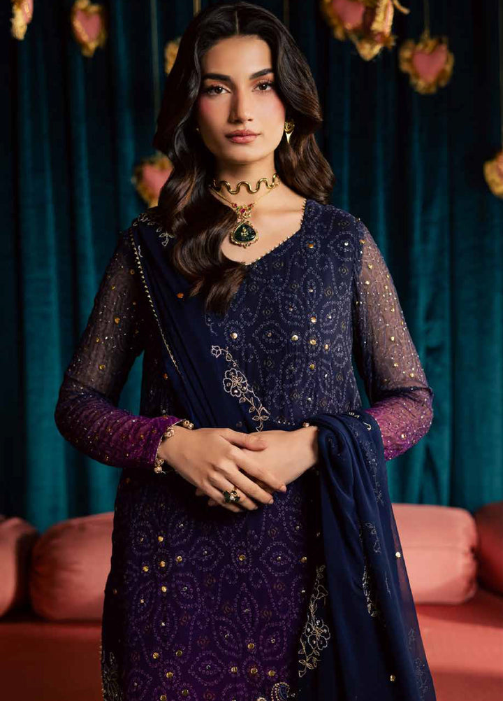 Mukeshkari by Nureh Unstitched Embroidered Chiffon 3 Piece Suit NU26UM MK- 23 - Festive Collection