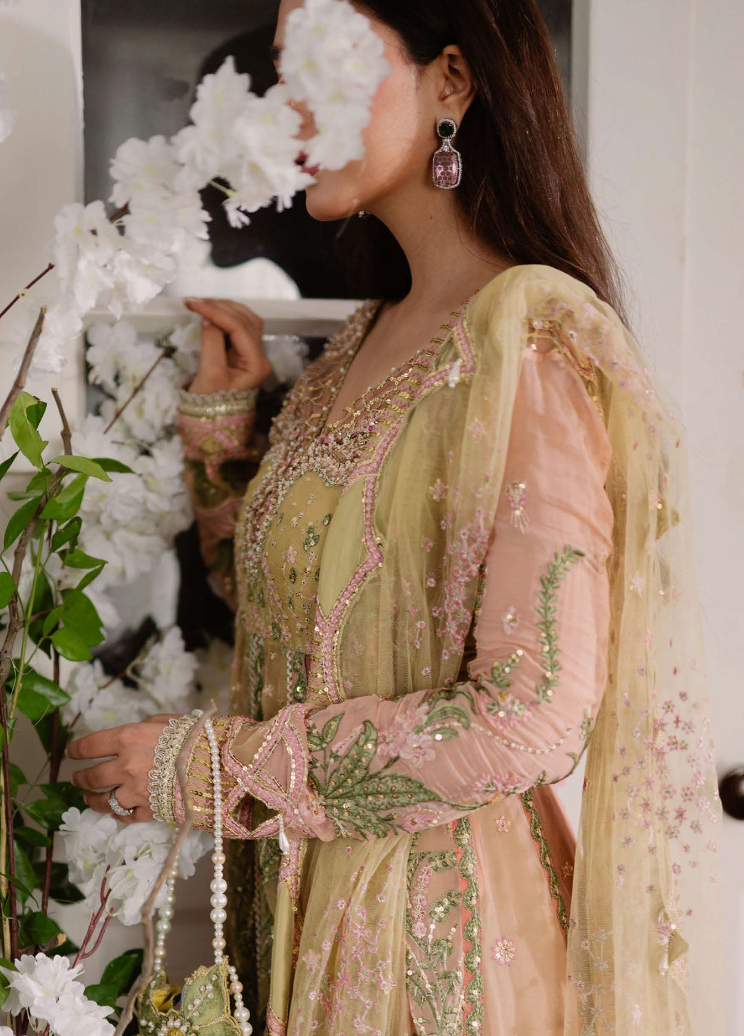 Shaam Shandar By Mushq Luxury Chiffon Unstitched 3 Piece Suits MQ25SC D-3 Sur Sunehri - Festive Collection