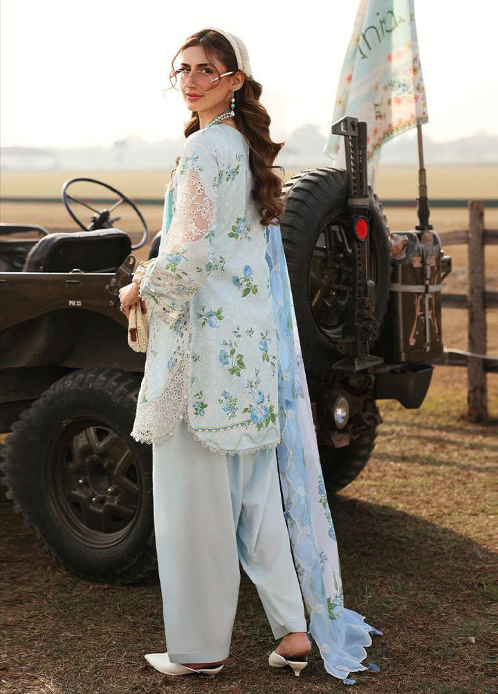 Sardinia Unstitched Embroidered Lawn 3 Piece Suit SRD26ULF D-2 SKY BELLS - Festive Collection