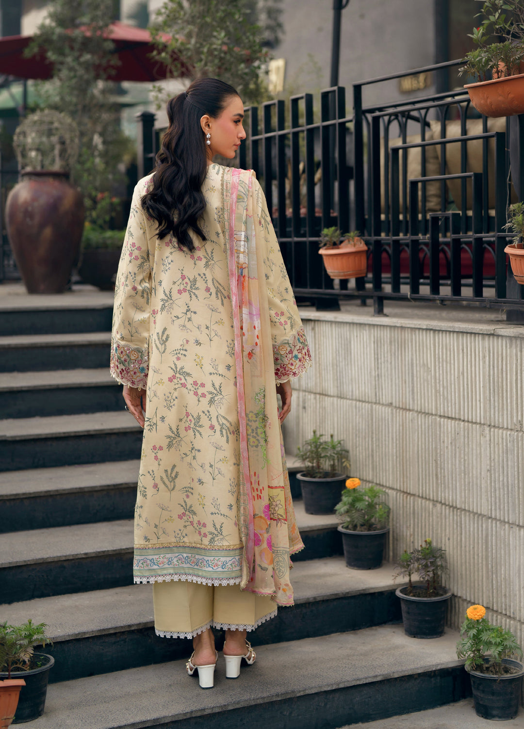 Zync by Florent Unstitched Embroidered Lawn 3 Piece Suit FL26ZU FZ-3B - Summer Collection