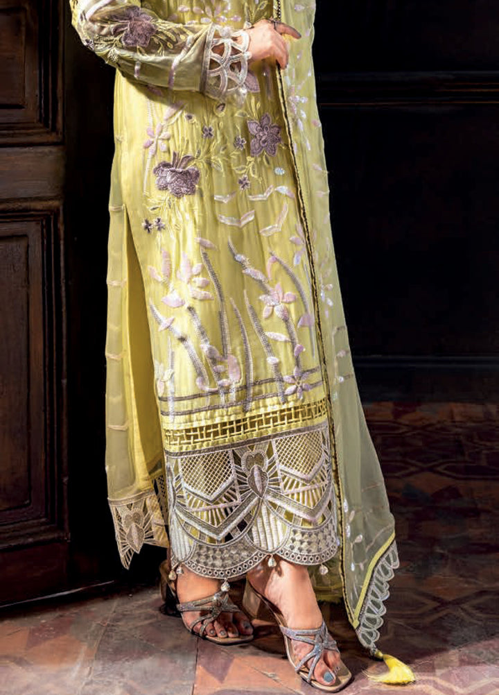 Aura by Zebtan Embroidered Chiffon Suits Unstitched 3 Piece ZB25AF AR-03 - Festive Collection