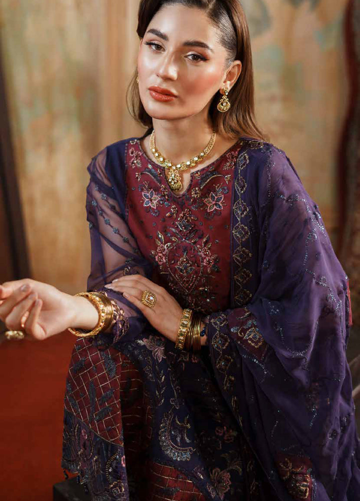 Zurgul by Zebtan Embroidered Organza Suits Unstitched 3 Piece ZB25ZF ZG-04 - Formals Collection
