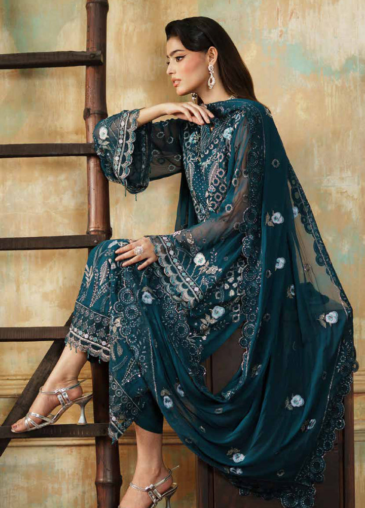 Zurgul by Zebtan Embroidered Chiffon Suits Unstitched 3 Piece ZB25ZF ZG-07 - Formals Collection