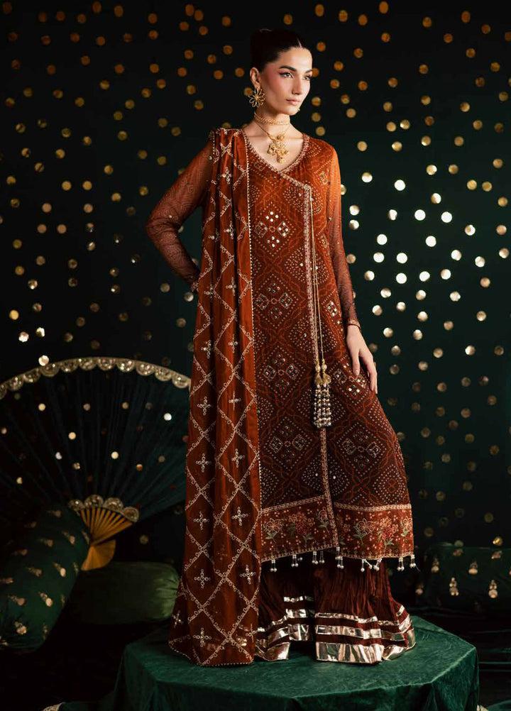 Mukeshkari by Nureh Unstitched Embroidered Chiffon 3 Piece Suit NU26UM MK- 19 - Festive Collection