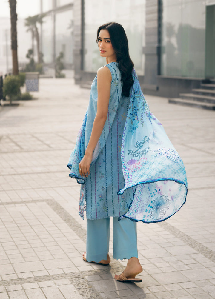 Zync by Florent Unstitched Embroidered Lawn 3 Piece Suit FL26ZU FZ-2B - Summer Collection