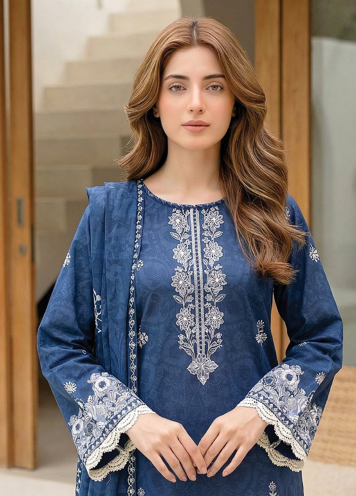 Summer Prints by Lakhany Unstitched Printed Lawn 3 Piece Suit LSM26USP LG-RL-0451 - Summer Collection