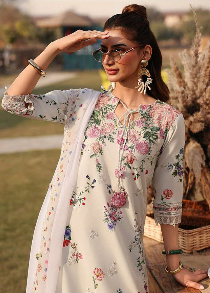 Sardinia Unstitched Embroidered Lawn 3 Piece Suit SRD26ULF D-9 WILD FLOWER - Festive Collection