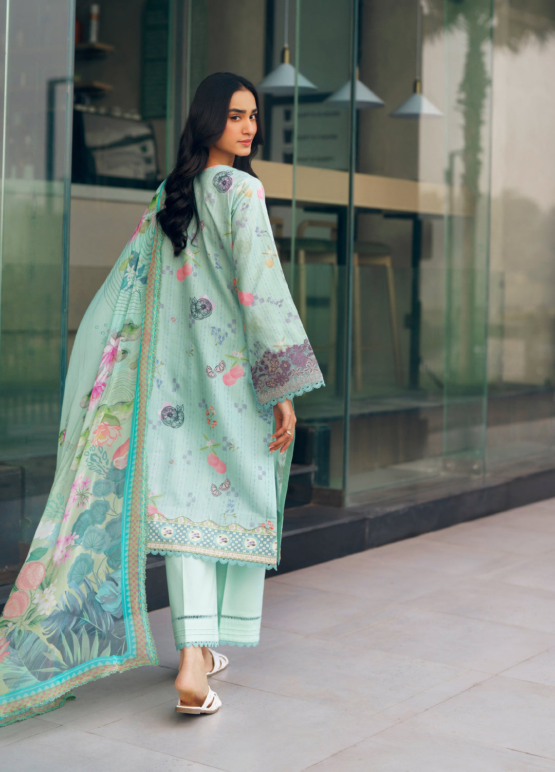 Zync by Florent Unstitched Embroidered Lawn 3 Piece Suit FL26ZU FZ-5B - Summer Collection