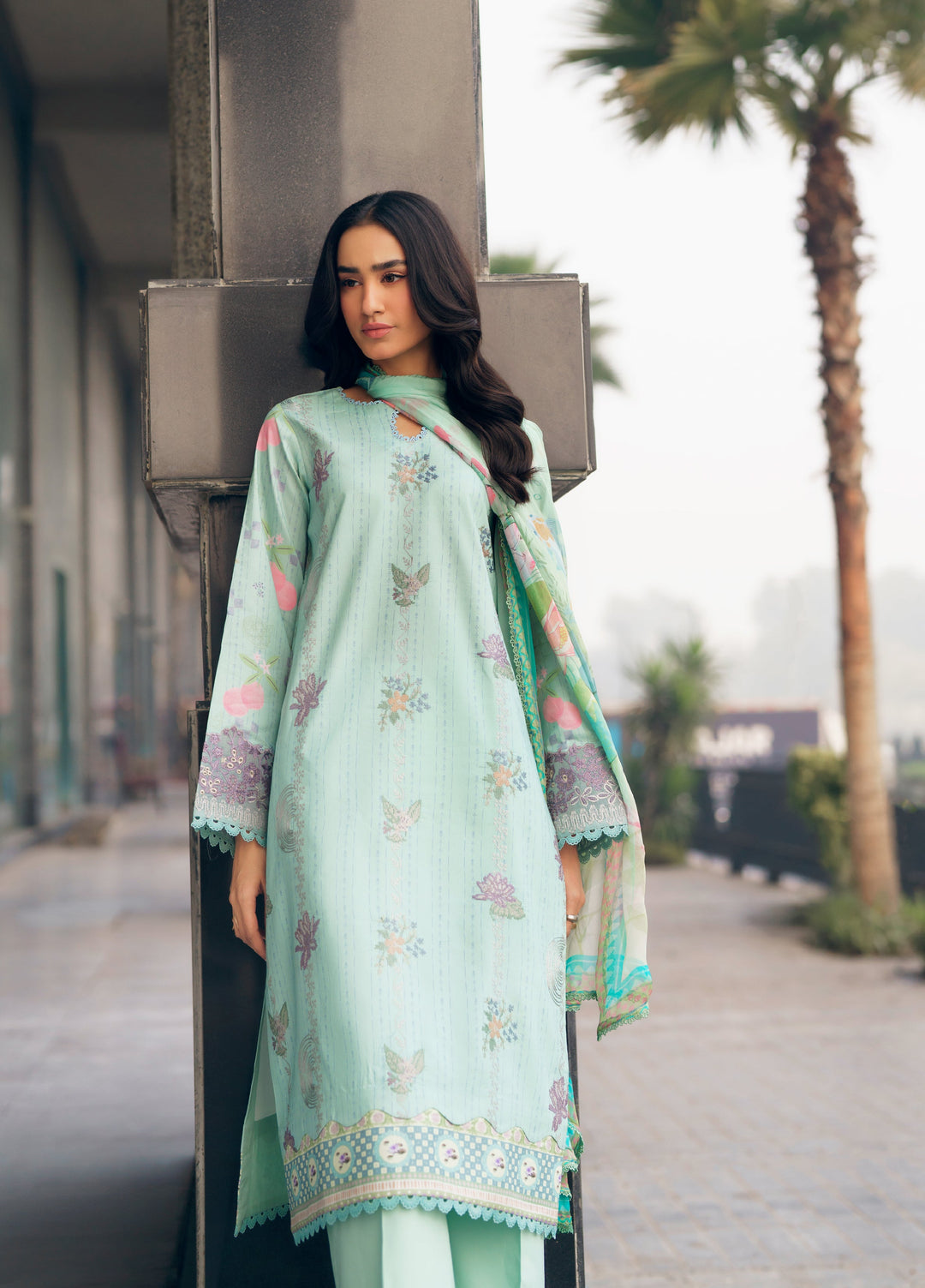 Zync by Florent Unstitched Embroidered Lawn 3 Piece Suit FL26ZU FZ-5B - Summer Collection