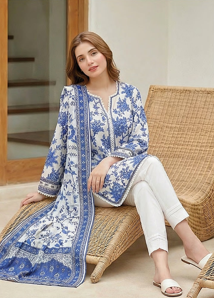 Summer Prints by Lakhany Unstitched Printed Lawn 3 Piece Suit LSM26USP LG-MM-1030 - Summer Collection