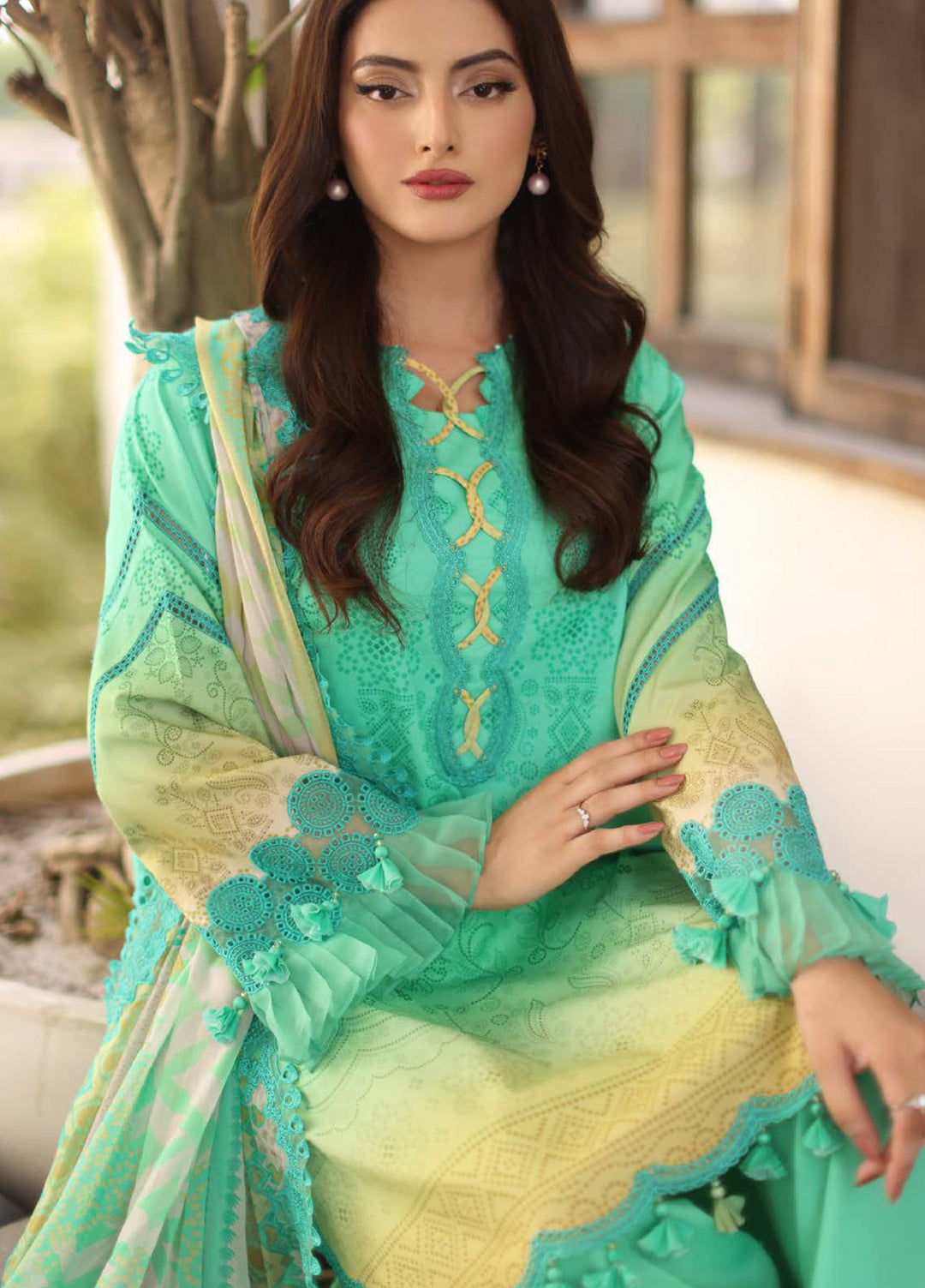 Infinity by Charizma Unstitched Embroidered Lawn 3 Piece Suit CHR26UIL IN6-08 - Casual Collection