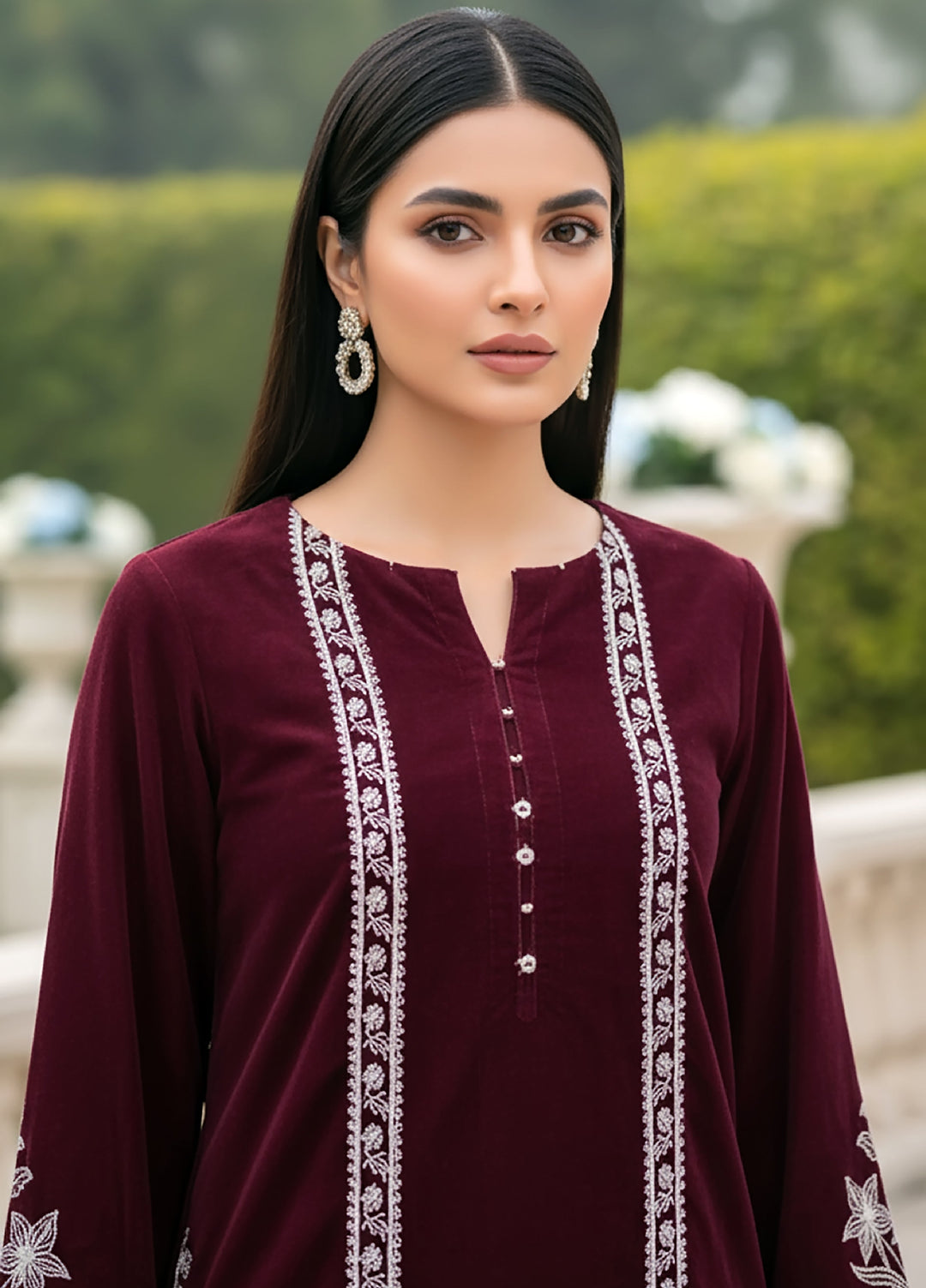 Lakhany Womens Pret Embroidered Velvet 1 Piece LG-RL-0336-W-EMB-1P - Festive Collection